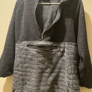 Airwalk Men's Charcoal and Black Zip-Up Sweater